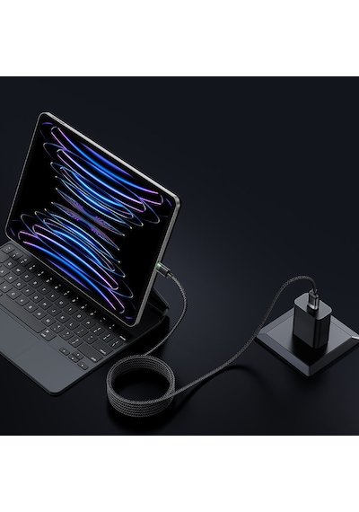 Mcdodo CA-6000 USB Apple Uyumlu iPhone Şarj Kablosu 1.2 M Siyah