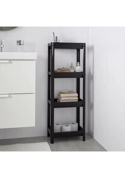 Lexroo 4 Katlı Geçmeli Plastik Banyo Ve Mutfak Organizeri, Kolay Montajlı 4 Katlı Raf Çok Renkli