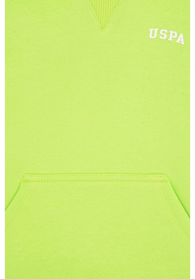 U.S. Polo Assn. Erkek Çocuk Yeşil Basic Kapüşonlu Sweatshirt 50313808-VR020