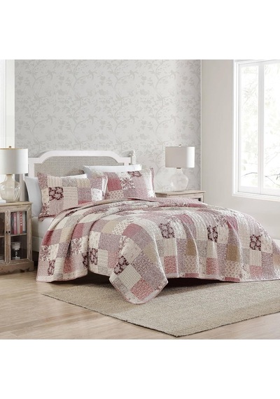 Laura Ashley Queen Çift Taraflı Pamuklu Yorgan Seti Celina Patchwork Kırmızı, Tüm Mevsimlik Nevresim Takımı Renkli 200 X 228 Cm Laura Ashley Queen Çift Taraflı Pamuklu Yorgan Seti Celina Patchwork Kırmızı, Tüm Mevsimlik Nevresim Takımı Renkli 200 X 228 Cm