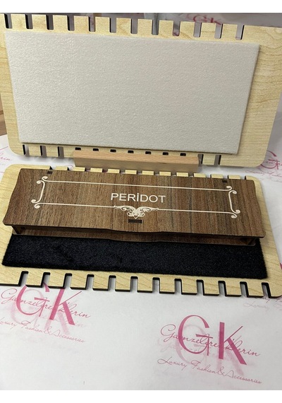 Peridot Taşı Tesbih -doğal Taş -özel Ahşap Kutusunda -yeşil