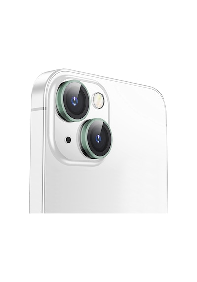 Buff Apple Uyumlu iPhone 15 / 15 Plus Kamera Metal Lens Koruyucu Koyu Yeşil