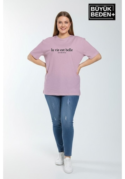 Superlife Kadın Büyük Beden L.v. Est Belle Baskılı 3xl-6xl Bisiklet Yaka Tshırt Spr26btsk510-17 Lila Superlife Kadın Büyük Beden L.v. Est Belle Baskılı 3xl-6xl Bisiklet Yaka Tshırt Spr26btsk510-17 Lila