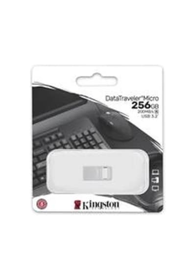 Kingston Dtmc3g2-256gb Datatraveler Micro 200mb-s Metal Usb 3.2 Gen 1 Flash Bellek Kdo