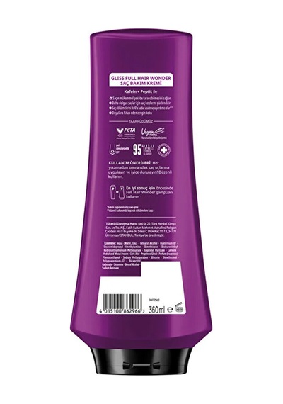 3 Adet Gliss Saç Kremi 360 Ml Full Hair Wonder