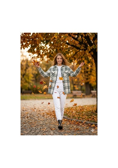 Polologin Butik Kadın Yeşil Ekoseli Oduncu Gömlek Ceket - Oversize Cepli Yumuşak Dokulu Yeşil Polologin Butik Kadın Yeşil Ekoseli Oduncu Gömlek Ceket - Oversize Cepli Yumuşak Dokulu Yeşil