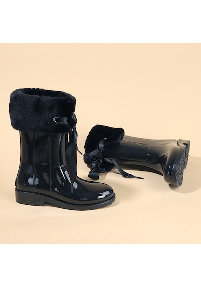 Igor Campera Charol Soft Kız Çocuk Su Geçirmez Yağmur Kar Çizmesi W10239 Siyah 001