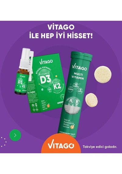 2’Li-Vitago Vitamin D3 Vitago Multivitamin Efervesan Tablet
