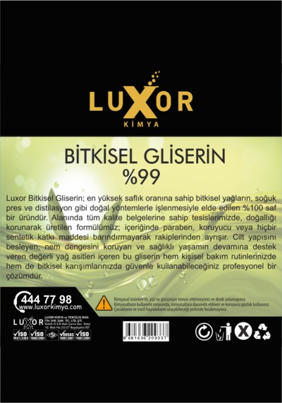 Kimya Bitkisel Gliserin 4 Kg Vegan Glycerine Nem Desteği