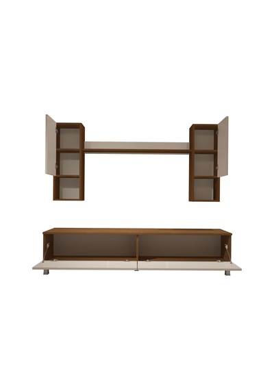 Decoraktiv Eko 5da Mdf Std Krom Ayaklı Tv Ünitesi Tv Sehpası - Ceviz Beyaz Ahşap - Beyaz Decoraktiv Eko 5da Mdf Std Krom Ayaklı Tv Ünitesi Tv Sehpası - Ceviz Beyaz Ahşap - Beyaz