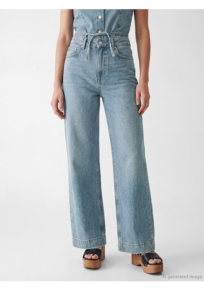 Lcw Vision İndigo Wideleg Kadın Jean Pantolon