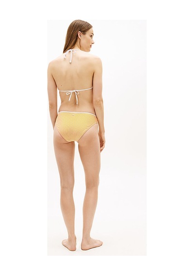Tommy Hilfiger Kadın Triangle Bikini Üstü-16081 Beyaz - Turuncu