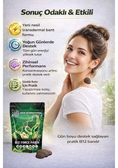 B12 Force Bant - Hızlı Emilimli Vitamin Desteği Ve Enerji Bandı
