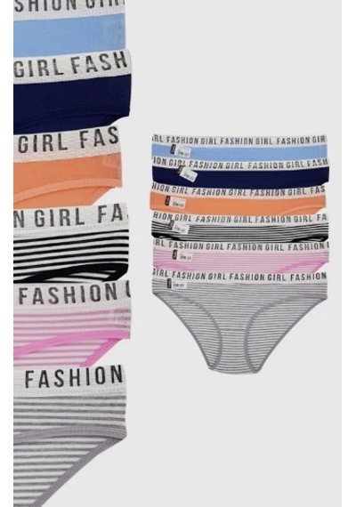 Tutku 12 'li Hera Fashion Girl Bayan Bikini Külot Kombin Çok Renkli