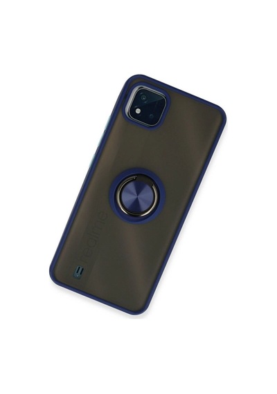 Realme C11 2021 Kılıf Montreal Yüzüklü Silikon Kapak