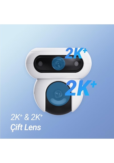 Ezviz H90 Dual 4mp 2k+ Çift Lensli 360 Dönebilen Dış Mekan Wi-fi Kamerası, Yapay Zeka Akıllı Takip, Renkli Gece Görüşü