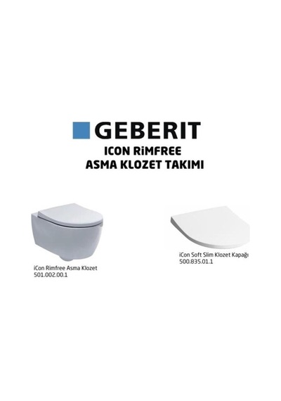 Icon Rimfree Kanalsız Asma Klozet Ve Yavaş Kapanır Kapak Seti Otc 501.659.00.1