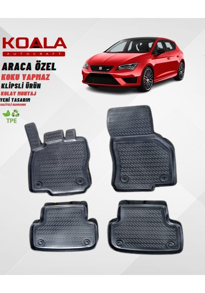 Seat Leon 2013-2020 Arac Özel Havuzlu Paspas