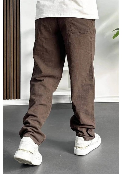Edwox Erkek Baggy Kalıp Pantolon Kahverengi Edw130 Kiremit