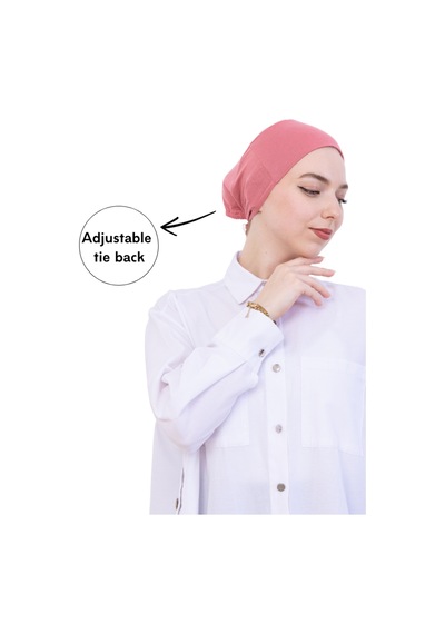 Modish Group Pratik Bone Pamuklu Tesettür İç Bone, Başörtüsü İçin Hazır Viskon Şapka, Namaz Günlük Kullanım İçin Gül Kurusu