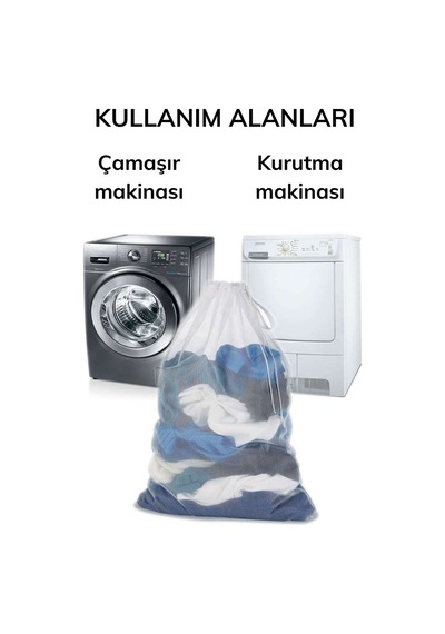 2 Adet Çamaşır Yıkama Filesi Kirli Filesi Maxi 40x60 Cm Diğer