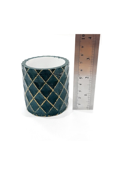 Yeşil Çiçek Saksısı Dekoratif Dizayn Beton Saksı 7X6Cm Yeşil
