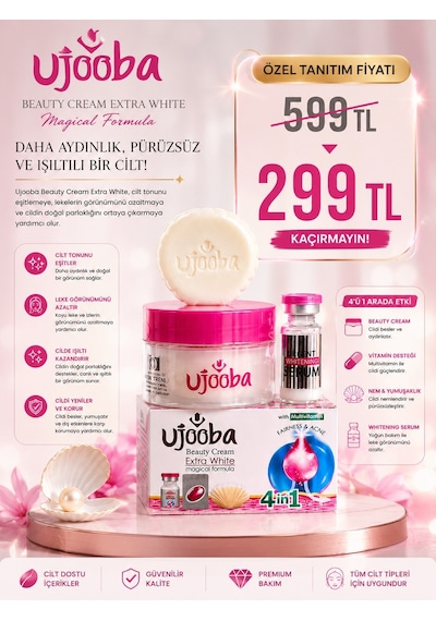Arenist Ujooba Extra White Beauty Cream 4in1 Bakım Seti
