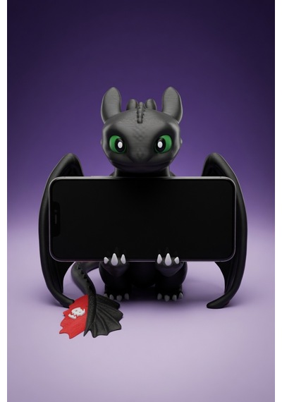 Ejderhanı Nasıl Eğitirsin Toothless Figür Telefon Ve Gamepad Tutucu Mat Dokulu Oyuncu Masa Standı lik Obje 20x20 Cm