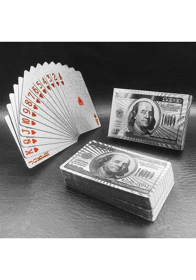 Silverdolar İskambil Kağıdı Pvc Su Geçirmez Oyun Kağıdı Cin383slv