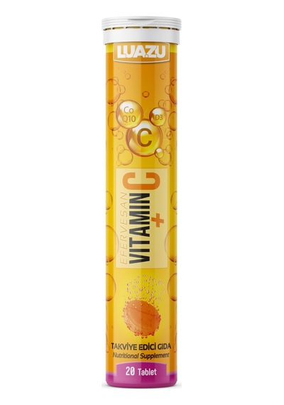 Luazu Vitamin C Coenzyme Q10 D3 Vitamini 20 Tablet