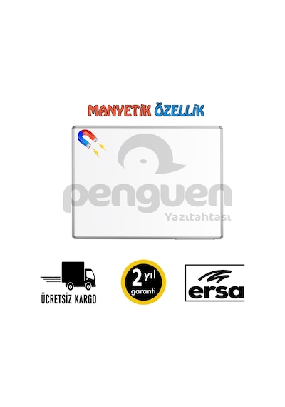 Penguen Alü Çer. Duvara Monte Manyetik Yazı Tahtası Beyaz 100X150