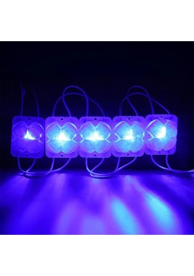 Powermaster Pm-14713 12 Volt 2 Watt Mavi Yanıp Sönen Çakar 4333-3030 Modül Led 43x33x28mm