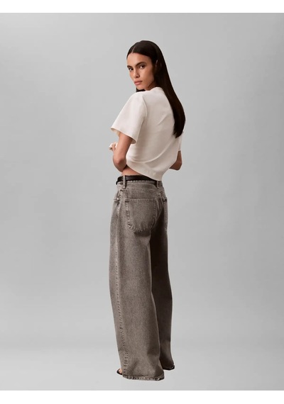 Calvin Klein Ss Cropped Boxy Grap, Yas, Xxs Krem Kadın T-shirt