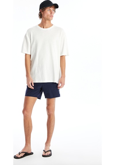 Lcw Swımwear Lacivert Kısa Boy Baskılı Erkek Deniz Şortu
