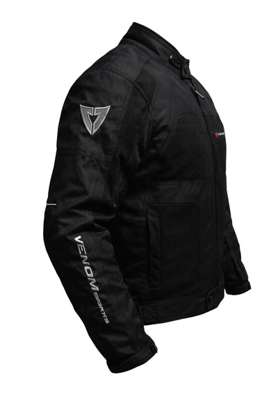 Venom Dynamic 4 Mevsim Ce Korumalı Siyah Motorcu Montu