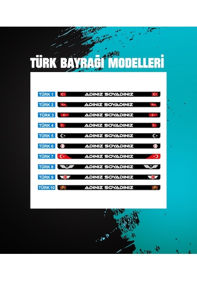Kişiye ve İsme Özel Plakalık 2 Adet + Ayna Süsü