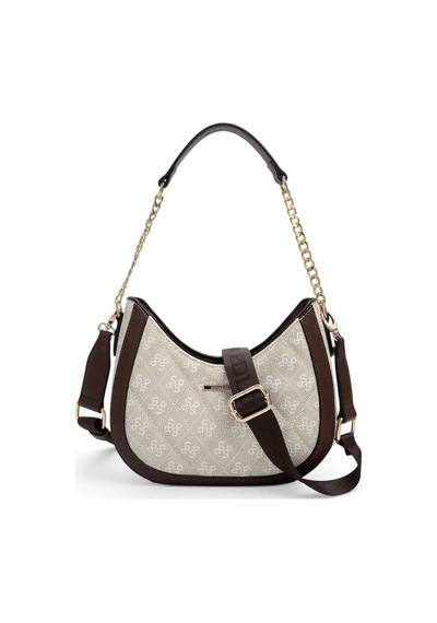 Silver & Polo Silver Polo Taş - Kahve Monogram Kadın Omuz Çantası Sp1168