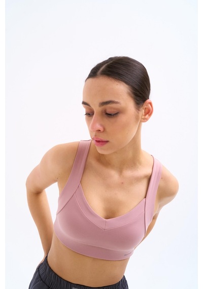 Normal People Bela - Spor Bra / Şeftali Dokulu Peach Skin Kumaş Lila