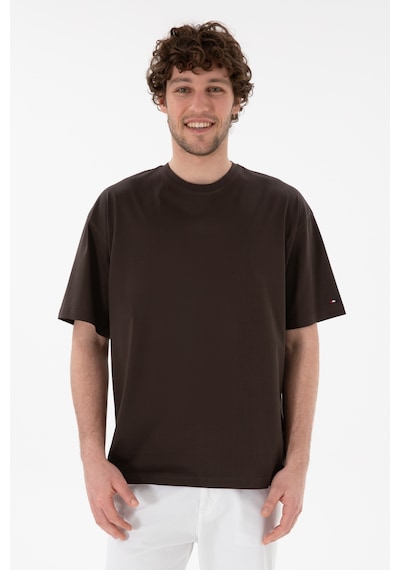 U.S. Polo Assn. Erkek Comfort Fit Bisiklet Yaka Kahverengi Merserize Basic Tişört 50313089-VR029
