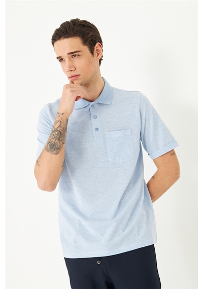 Açık Mavi Polo Yaka T-shirt A.mavi