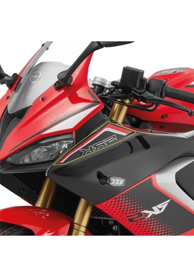 Rks Qj Motor Kırmızı Srk 125r Sol Ön Kafa Yan Tasarım S