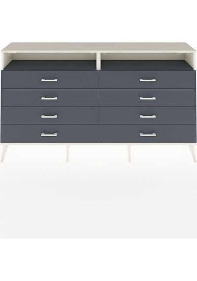 Arges Konsol 2 Raflı 8 Çekmeceli 176x30x99 Aytaşı-antrasit Aytaşı-antrasit