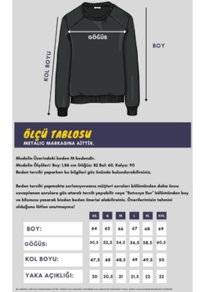 MMetalic Kadın Gri Renk Basic Bisiklet Yaka Sweatshirt