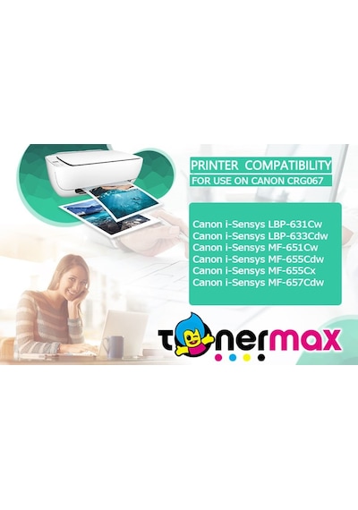 Tonermax Canon Crg-067 Uyumlu Toner Mavi / Lbp-631cw - Lbp-633cdw - Mf-651cw - Mf-655cdw - Mf-655cx - Mf-657cdw