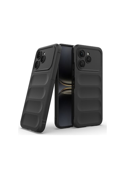 Tecno Spark 40 Kılıf Esnek Tpu Oyuklu Arka Yüzey Tasarımlı Zore Etnik Silikon Kapak Koyu Yeşil