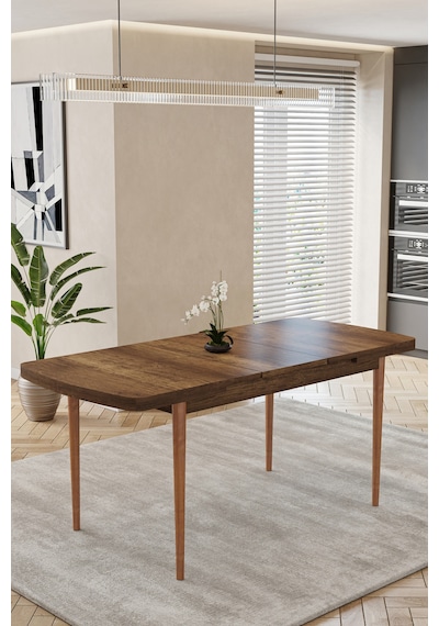 80x170cm Mutfak Masası Takımı 4 Kişilik Açılır Masa Sandalye Takımı - Ceviz Masa - Krem 80x170cm Mutfak Masası Takımı 4 Kişilik Açılır Masa Sandalye Takımı - Ceviz Masa - Krem
