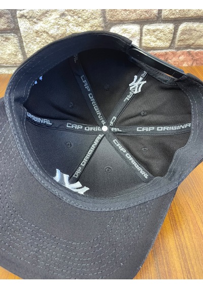 Hamze Ny Newyork Nakışlı Hiphop Snapback Rapper Drip Şapka Cap Siyah - Beyaz