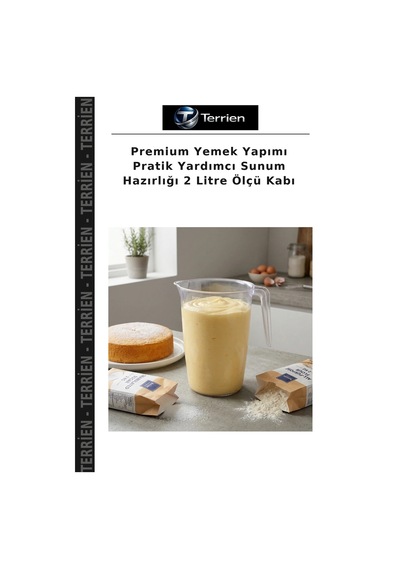 Premium Yemek Yapımı Pratik Yardımcı Sunum Hazırlığı 2 Litre Ölçü Kabı Çok Renkli