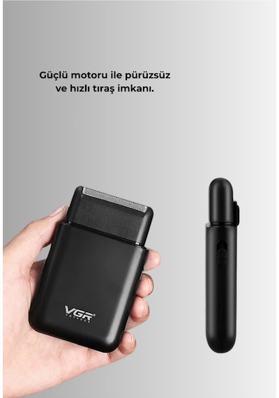 Kart Tasarımlı Şarjlı Tıraş Makinesi 2 Başlıklı Hassas Kesim -