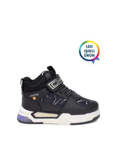 Elit Ascnk042 Patik Erkek Çocuk Hi Sneaker Siyah